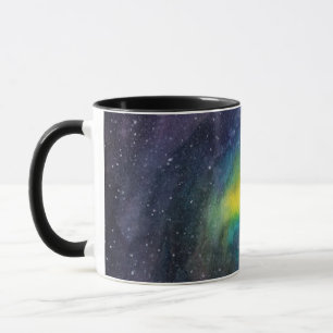 Caneca de galáxia em aquarela fora deste mundo