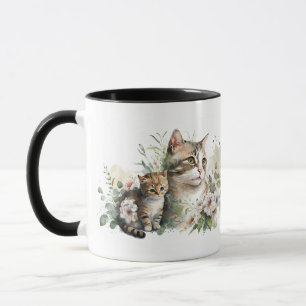 Caneca de Gata Mãe com Gatinho
