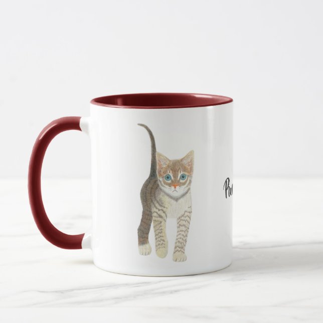 Caneca de Gatinho Malhado Perfeito (Esquerda)