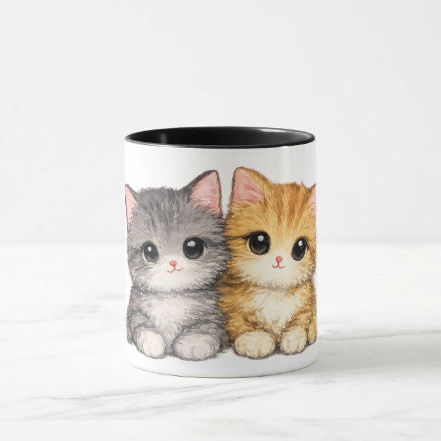 Caneca de Gatinhos Amigos Fofos (Centro)