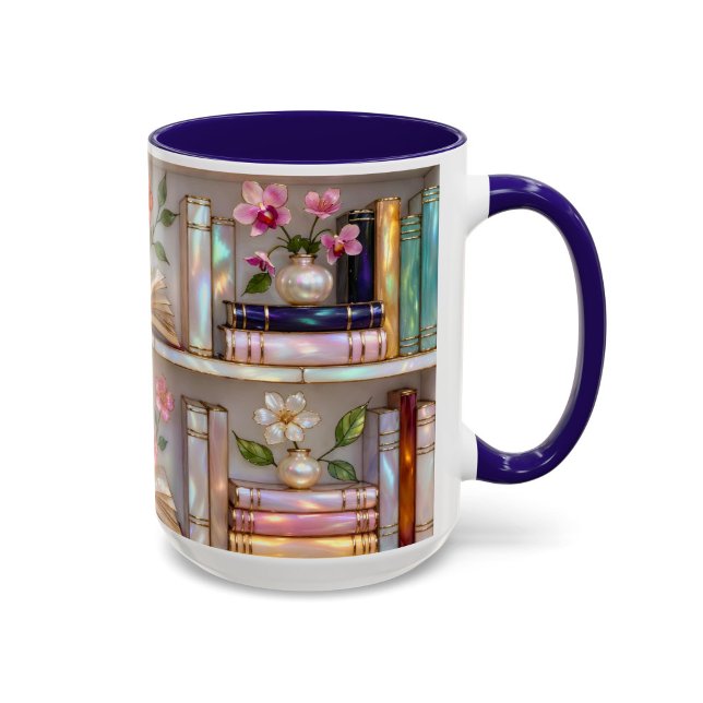 Caneca de Gato Amante de Livros Presente de Estant (Criador carregado)