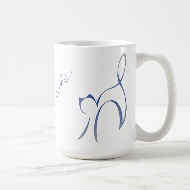 Caneca de Gato Azul (Direita)