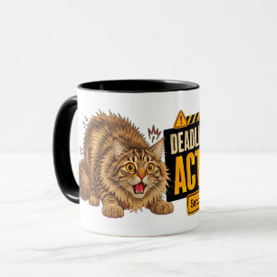 Caneca de Gato com Modo de Prazo Ativado - Gif de