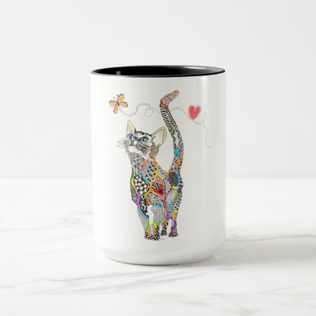Caneca de Gato Cuja Coloração é Única (Centro)