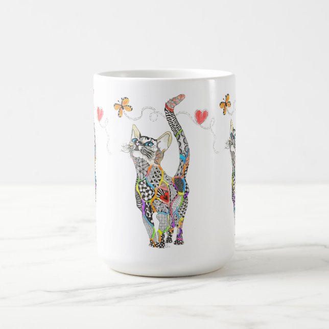 Caneca de Gato Cuja Coloração é Única (Centro)