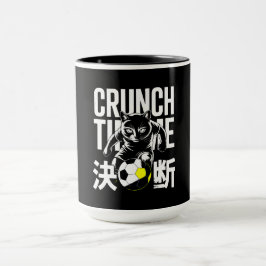 Caneca de Gato de Futebol Kawaii Determinado - Kan