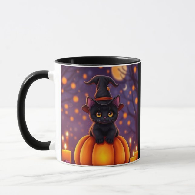 Caneca de Gato de Halloween Fofa – Edição Limitada (Esquerda)