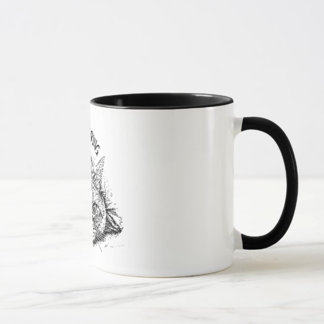 Caneca de Gato Engraçado (Direita)