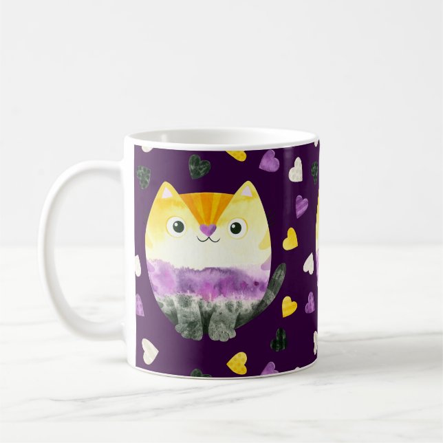 Caneca de Gato Não Binária (Esquerda)