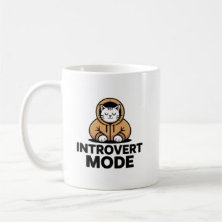 Caneca de Gato no Modo Introvertido – Xícara de Ca