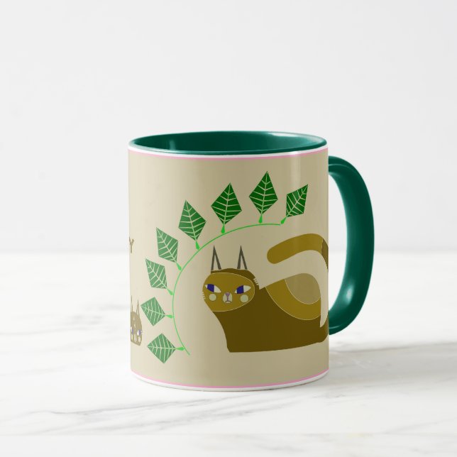 CANECA DE GATO PARA ANIVERSÁRIO (Frente Esquerda)