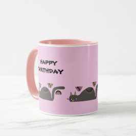 CANECA DE GATO PARA ANIVERSÁRIO