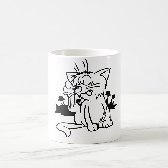 Caneca De Gato Preta E Branca (Criador carregado)