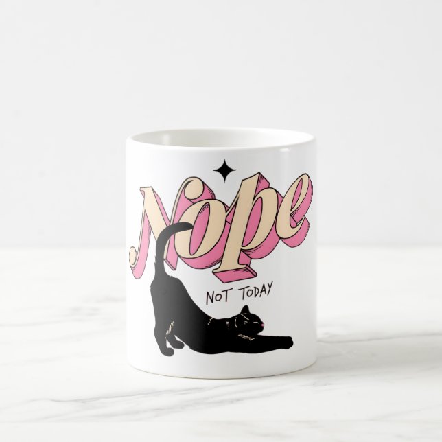 Caneca de Gato Sem Hoje – Caneca de Café Divertida (Centro)
