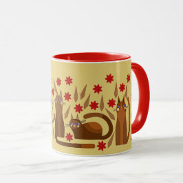 CANECA DE GATO VERMELHO