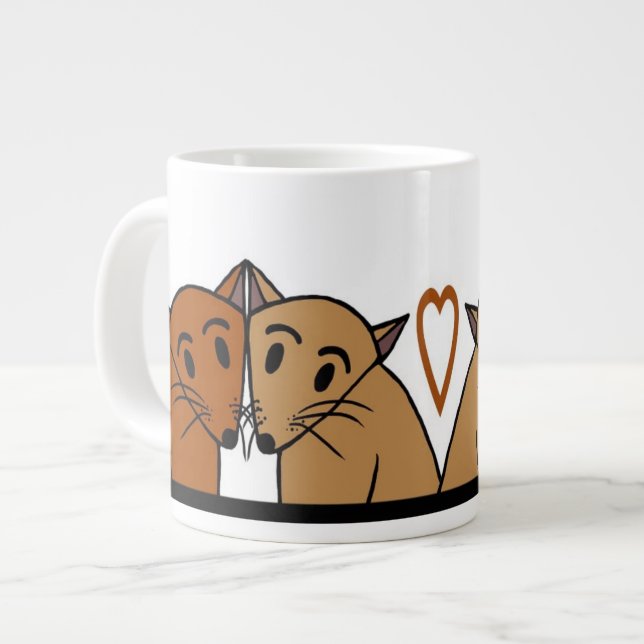 Caneca de gatos (Frente Esquerda)
