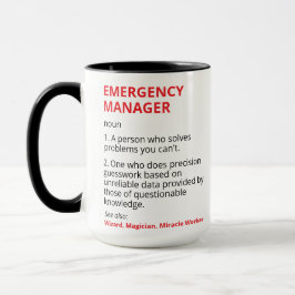 Caneca de Gerente de Emergência para Presentes de 