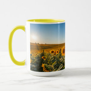 Caneca de Girassol Brilhante - Dotação Floral Chee