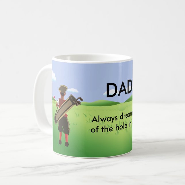 Caneca de Golfer Personalizada (Frente Esquerda)
