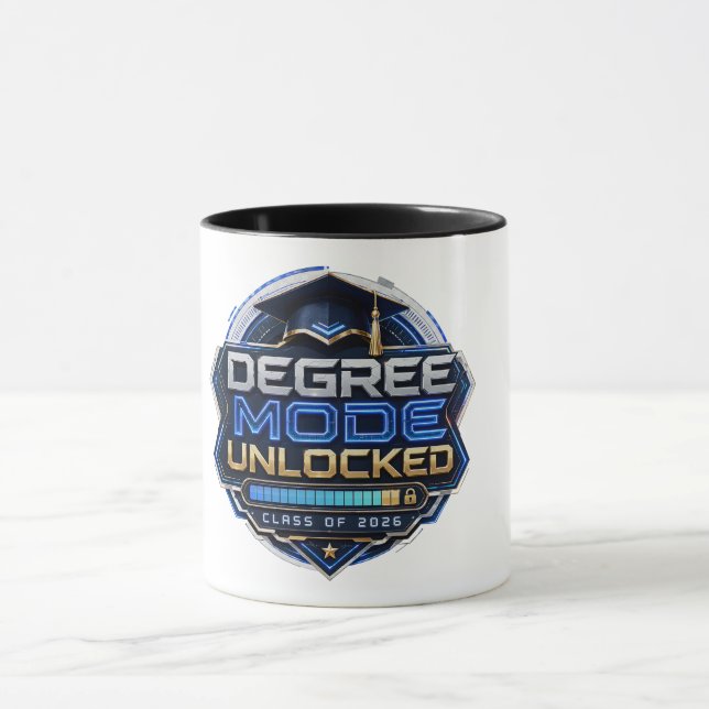 Caneca de Graduação da Turma de 2026 Modo Grau Des (Centro)