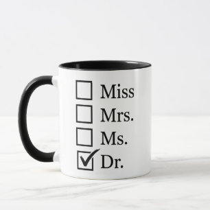 Caneca de Graduação de Doutorado para Mulheres