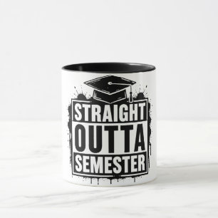 Caneca de Graduação Engraçada 'Direto do Semestre'