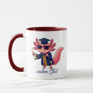 Caneca de Graduação Personalizada de Axolote Prese
