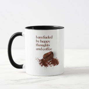 Caneca de Grão de Café com citação
