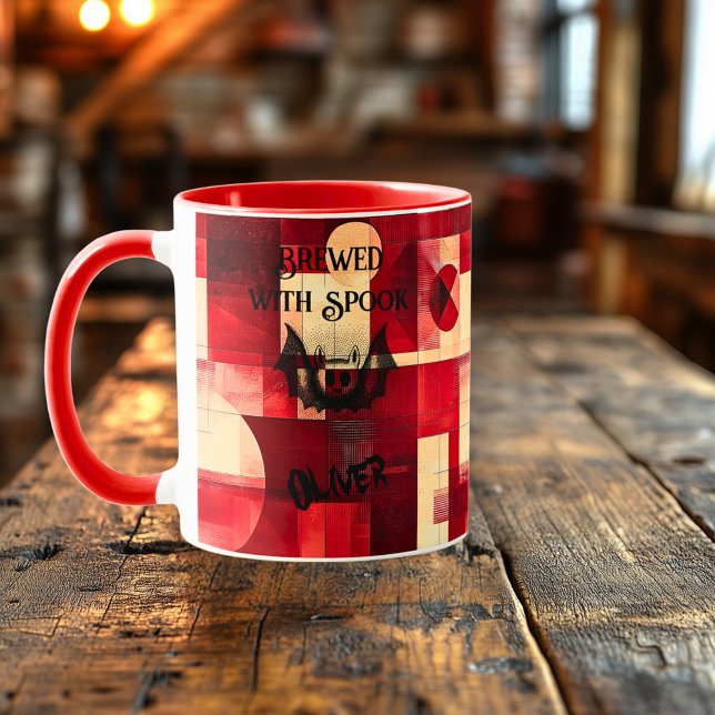 Caneca de Halloween - Cerveja de Morcego Assustado (Criador carregado)