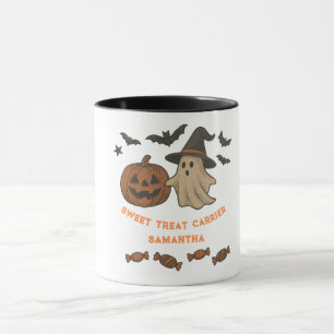 Caneca de Halloween Cuta Spooky - Boos, Morcegos e