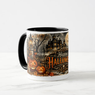 Caneca de Halloween da Mansão Assombrada Vitoriana
