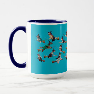 Caneca de Halloween de Bruxa de Cachorro Fofo