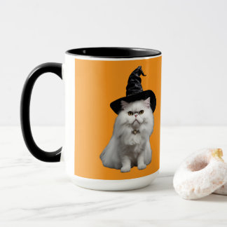 Caneca de Halloween de Bruxa Persa Branca Fofa