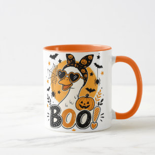Caneca de Halloween de Ganso com Óculos de Sol de