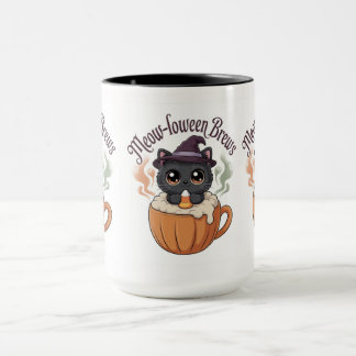 Caneca de Halloween de Gato Gótico Kawaii - 2025