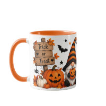 Caneca de Halloween de Gnomo Fantasma Fofa