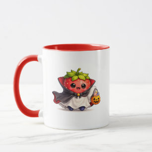 Caneca de Halloween de Morango Vampiro Fofa