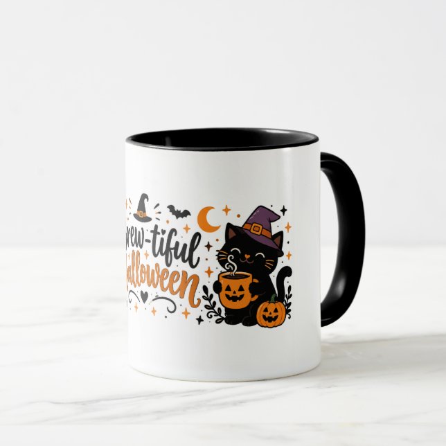 Caneca de Halloween Fofa (Frente Esquerda)