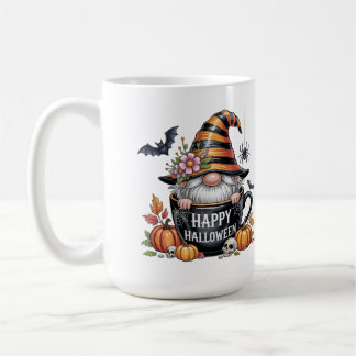 Caneca de Halloween Fofa com Elfo na Xícara de Caf