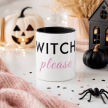 Caneca de Halloween Modern Witch Please – Minimali