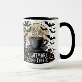 Caneca de Halloween Nightmare Before Coffee