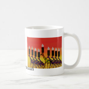 Caneca de Hannukah Menorah do girafa