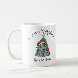 Caneca de Hipopótamo Bebê de Natal