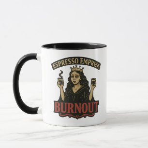 Caneca de Ilustração Vintage Espresso Empress Burn