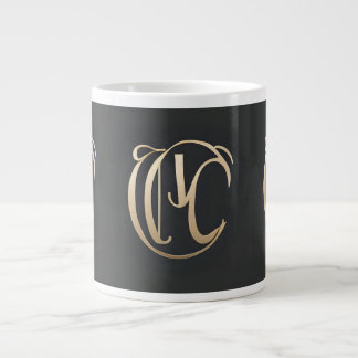 Caneca de Inicial com Monograma Dourado - Presente
