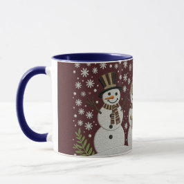 Caneca de Inverno de Floco de Neve Bordado Aconche