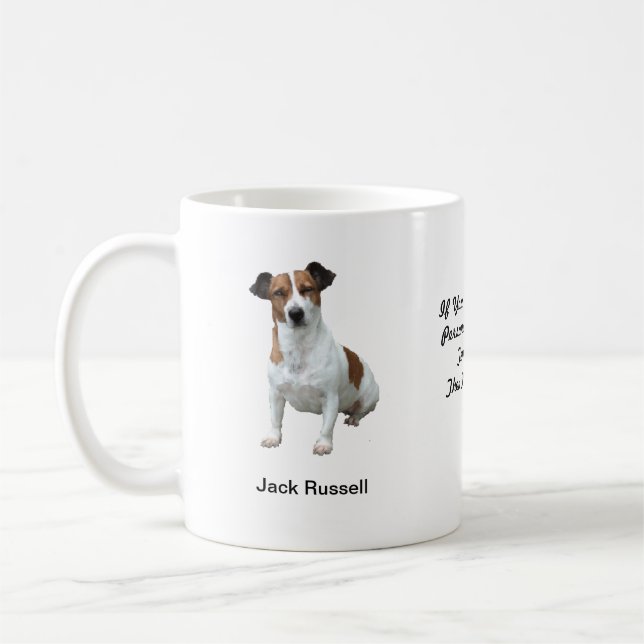 Caneca de Jack Russell - com duas imagens e um (Esquerda)
