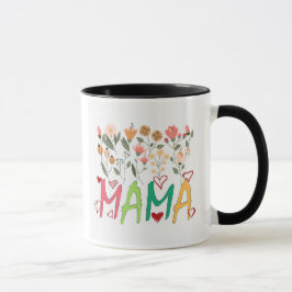 Caneca de Jardim Floral Mama