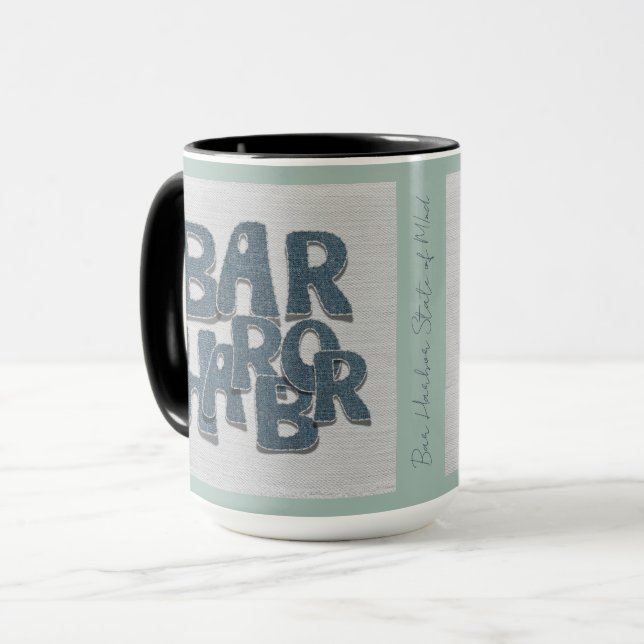 Caneca de Jeans de Bar Harbor Maine (Frente Esquerda)