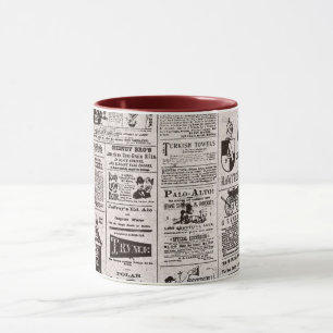 caneca de jornal vintage